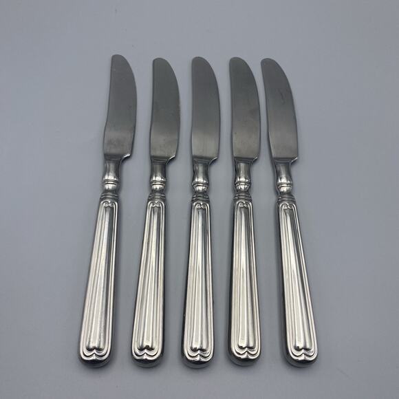 J A Henckels Vintage 1876 Dinner Knives 5pcs Stainless Flatware Outline Tipped - Picture 5 of 5